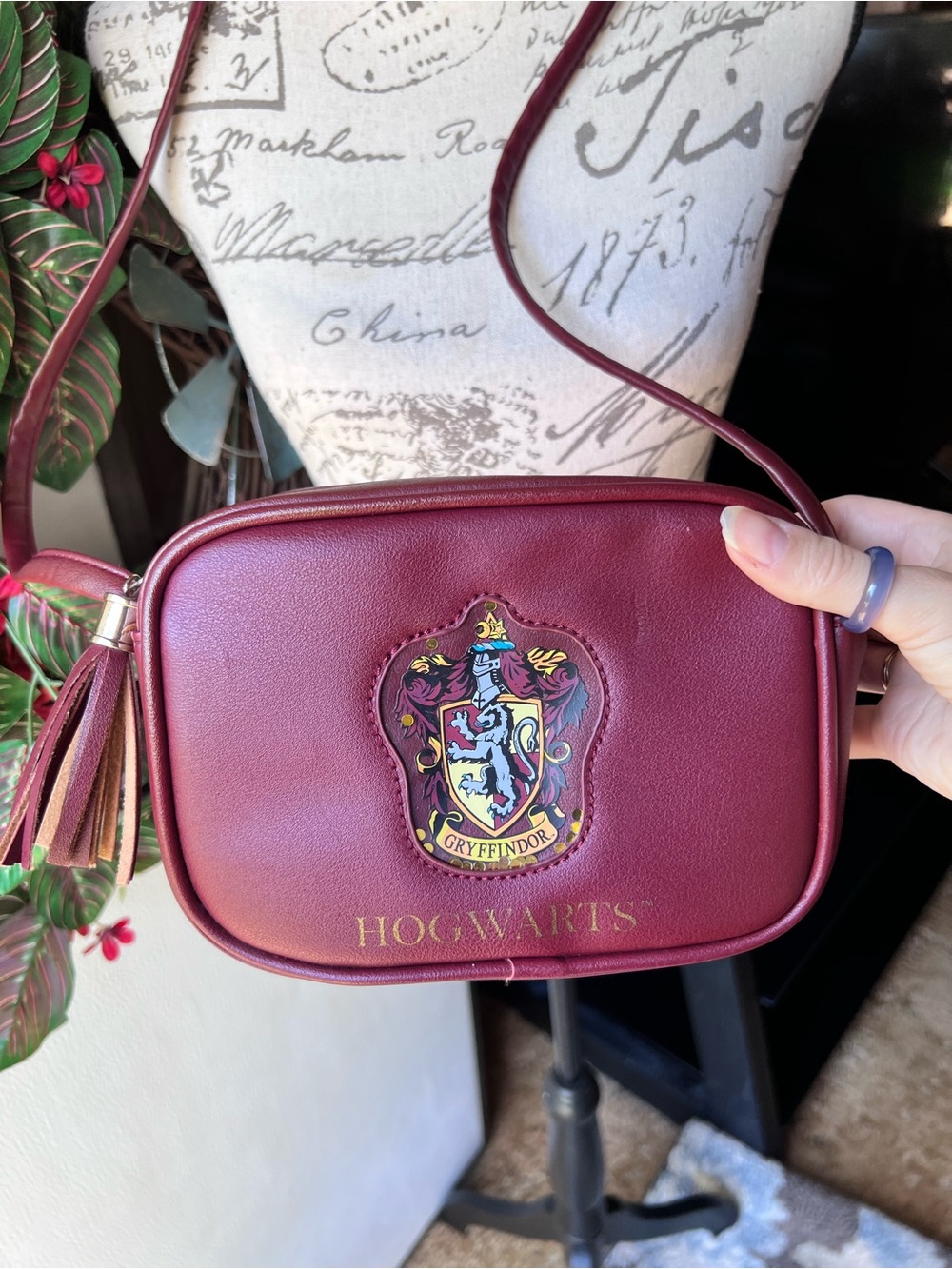 burgundy Harry Potter Gryffindor Crossbody Purse.